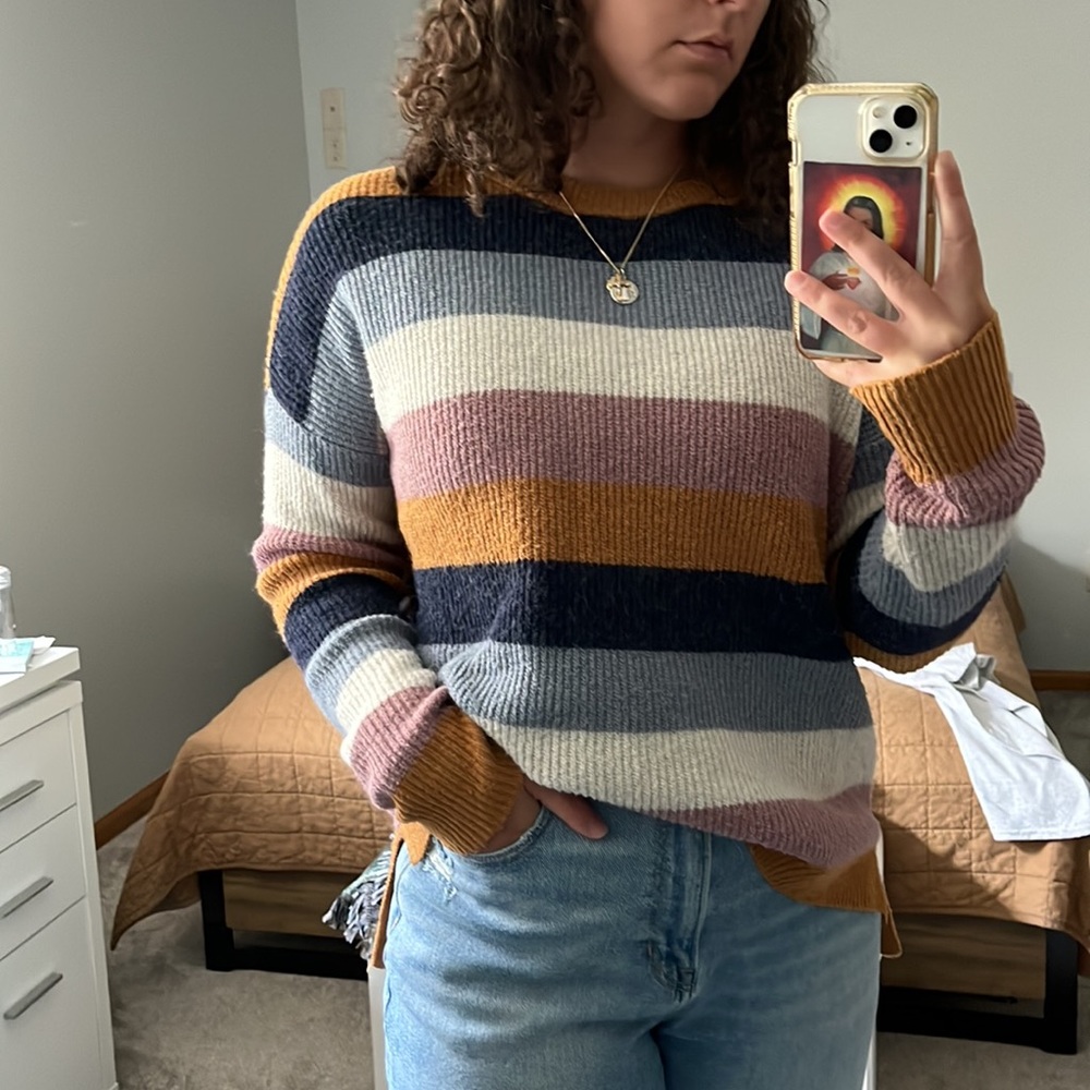 Long-Sleeve Striped Sweater